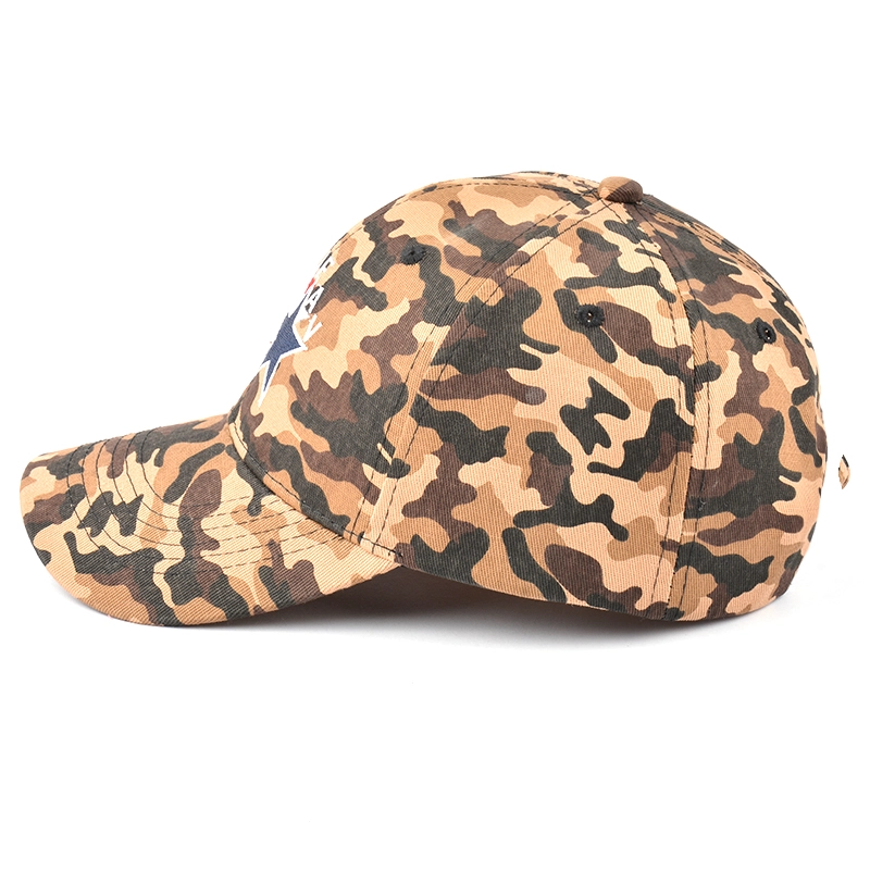 Casquettes de baseball camo brodées avec 6 panneaux