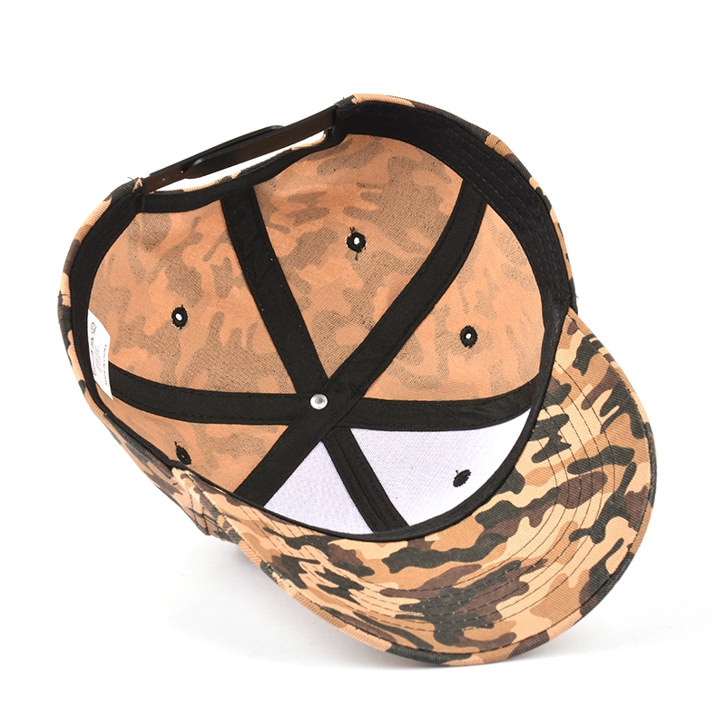 Casquettes de baseball camo brodées avec 6 panneaux