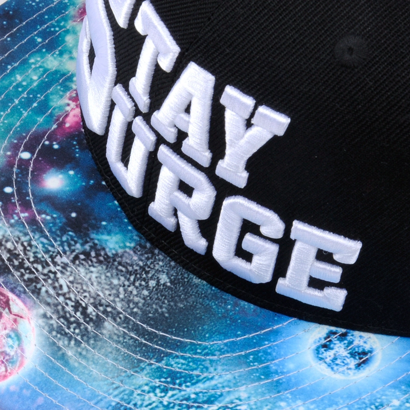 6 panelen zwarte snapback cap custom fabriek