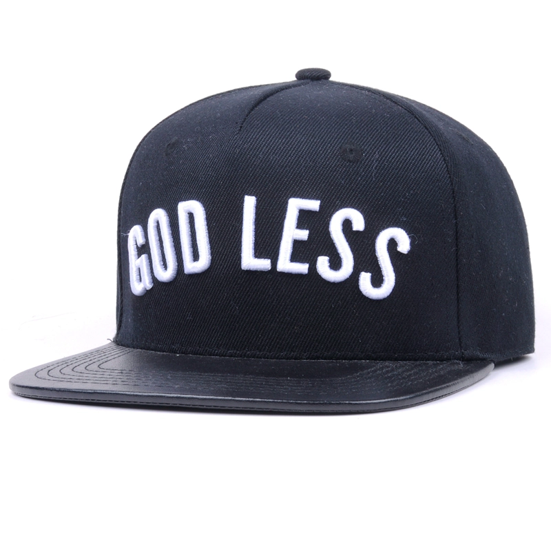 Acrylaanpassen platte rand 5 panel hat snapback cap met 3D borduurwerk