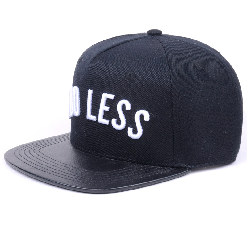 Acrylaanpassen platte rand 5 panel hat snapback cap met 3D borduurwerk