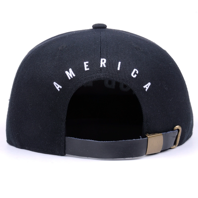 Acrylaanpassen platte rand 5 panel hat snapback cap met 3D borduurwerk