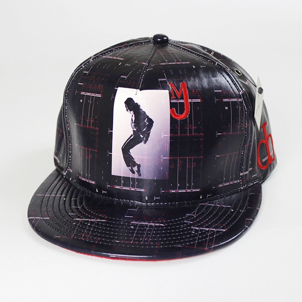 Black leather snapback hat wholesale
