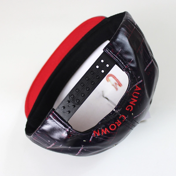 Black leather snapback hat wholesale