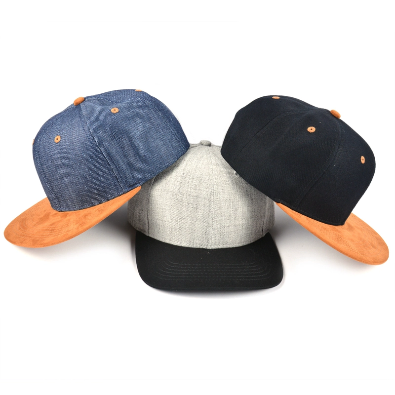 Flache Bill Snapback-Kappe aus Acryl mit sechs Feldern