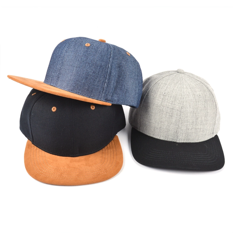 Flache Bill Snapback-Kappe aus Acryl mit sechs Feldern