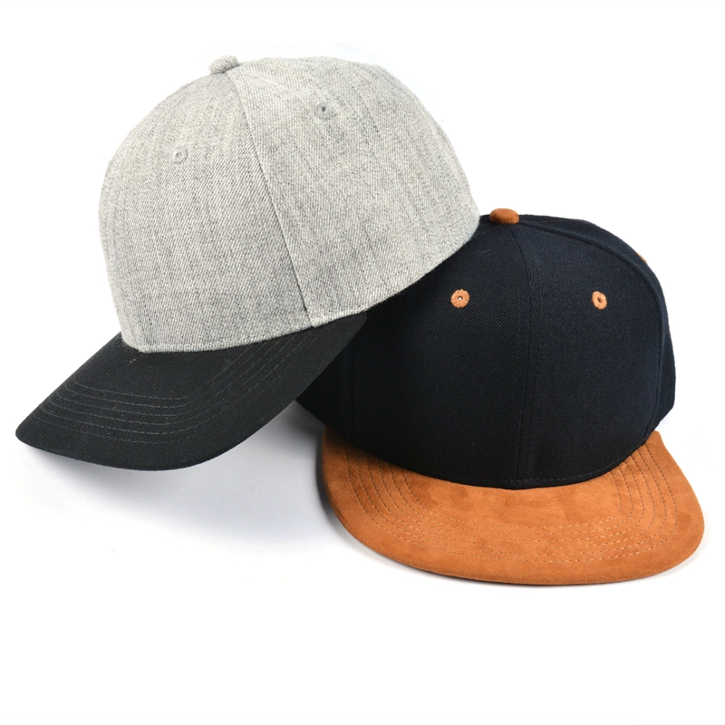 Flache Bill Snapback-Kappe aus Acryl mit sechs Feldern