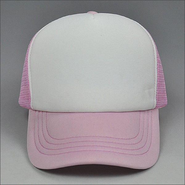 Blank pink mesh trucker cap wholesale