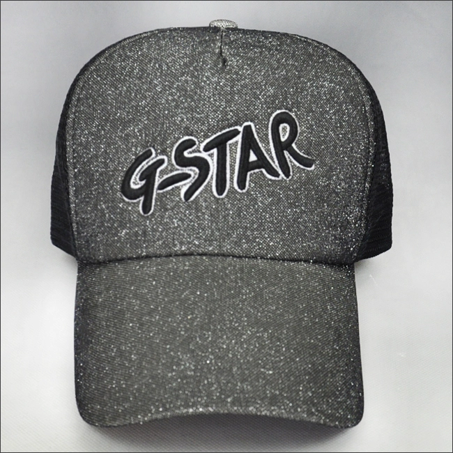 Bling fabric 3D trucker mesh cap
