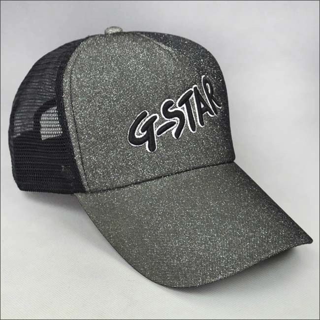 Bling fabric 3D trucker mesh cap