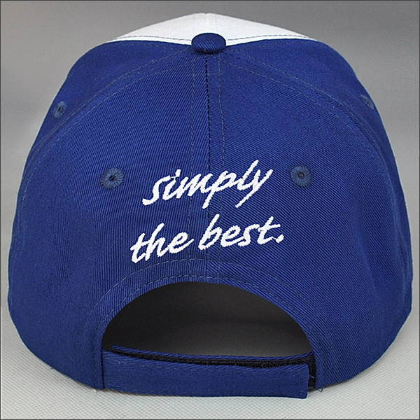 Coton bleu casquette de baseball de broderie
