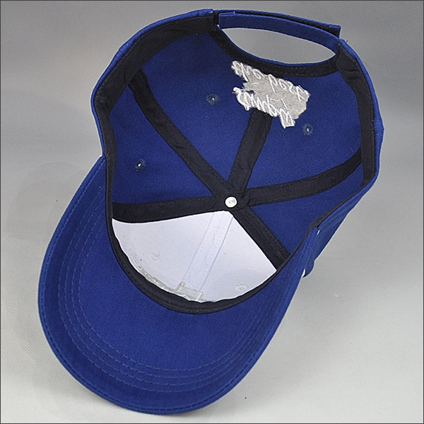 Coton bleu casquette de baseball de broderie