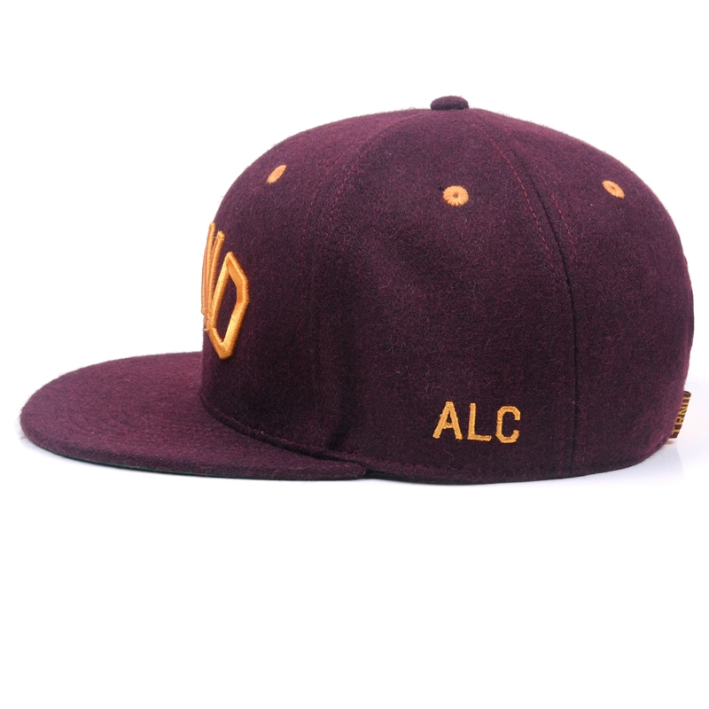 Custom 6-Panel Wool Snapback Cap