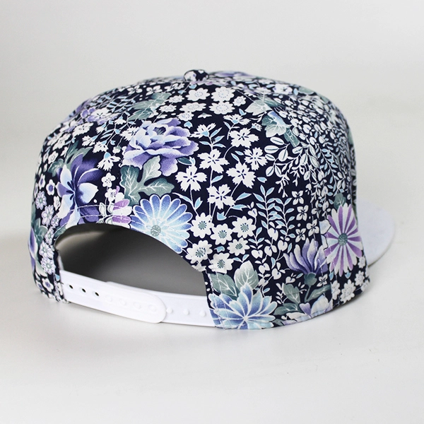 6 pannelli personalizzati tappi pelle floreale logo snapback