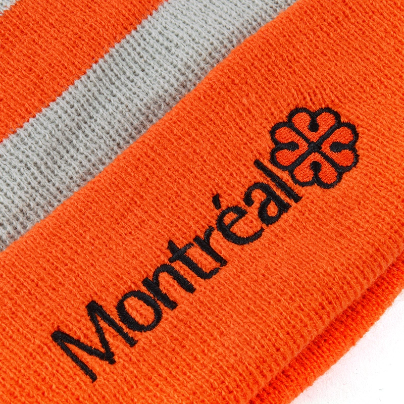 Gorro de alta qualidade bordado personalizado POM POM Beanie