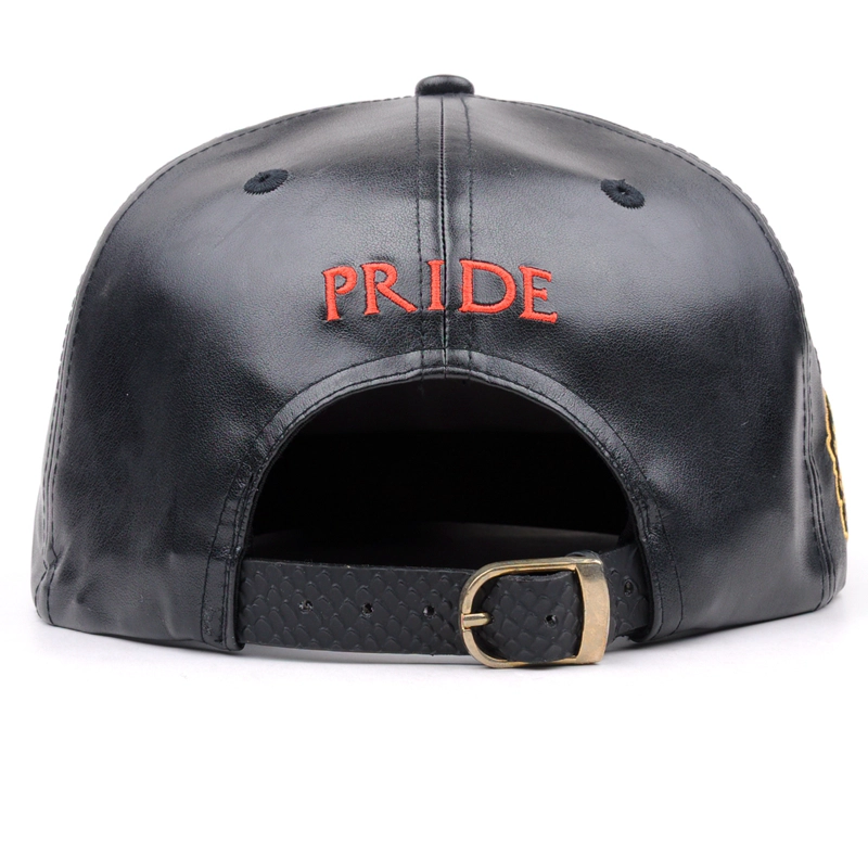 Benutzerdefinierte Leder Snapback Cap / Mütze