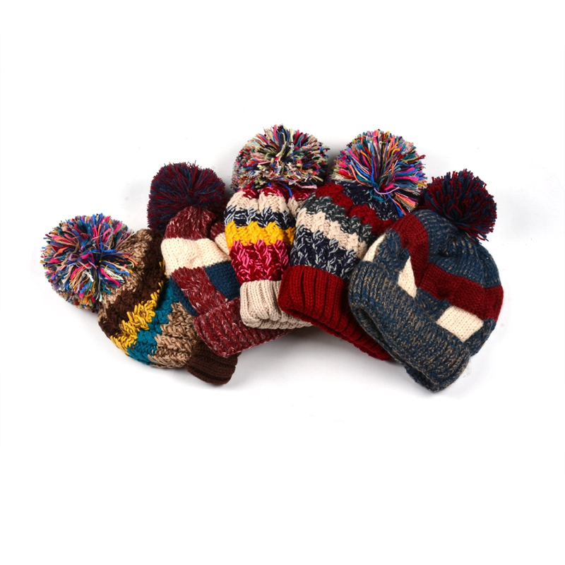 Custom Pom Beanie With Jacquard Logo