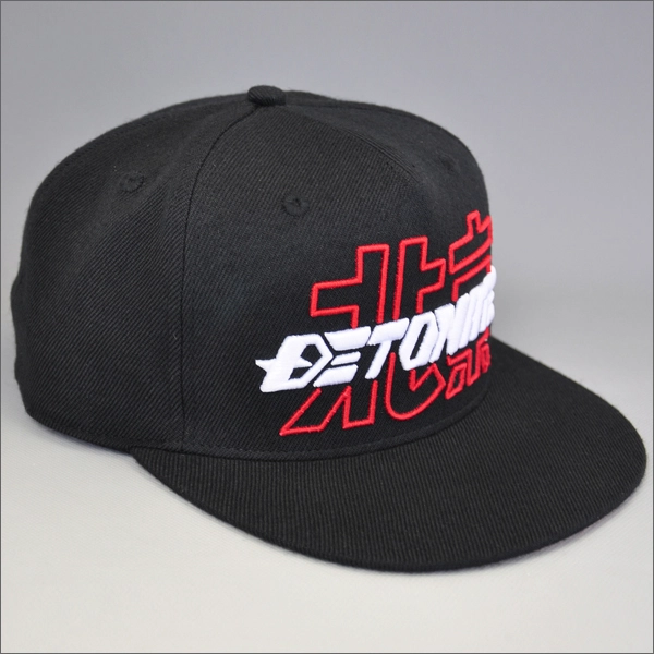 Bordado personalizado de facturas plana snapback sombreros