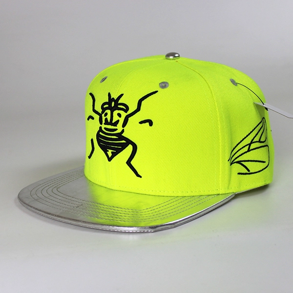 Aangepaste geel snapback cap