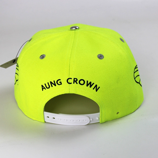 Aangepaste geel snapback cap