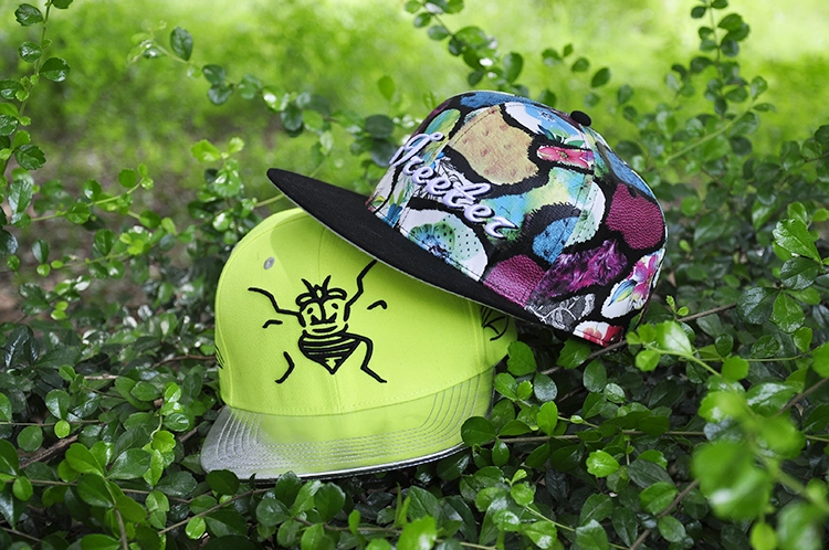 Aangepaste geel snapback cap