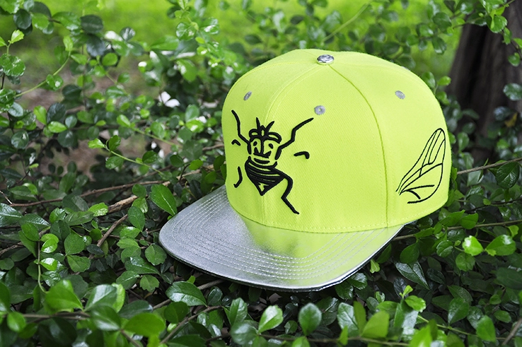 Aangepaste geel snapback cap