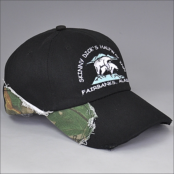 Distressed Spleißen Baseball Kappe gewaschen