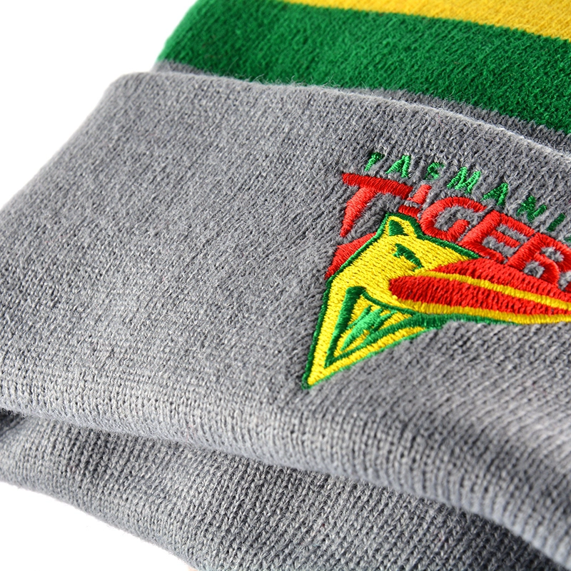 Logo bordado 100% gorro de punto de acrílico