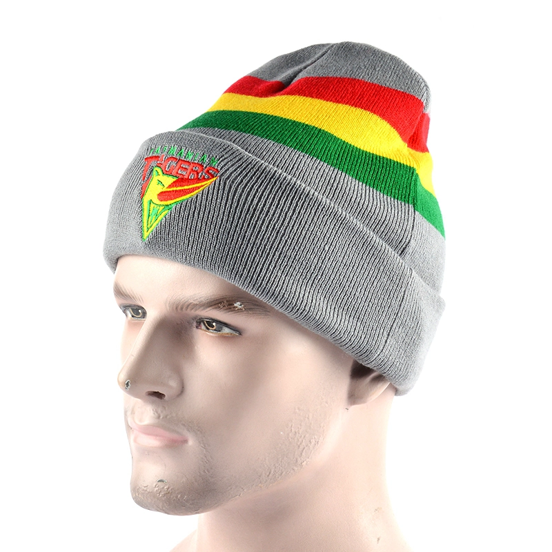 Logo bordado 100% gorro de punto de acrílico