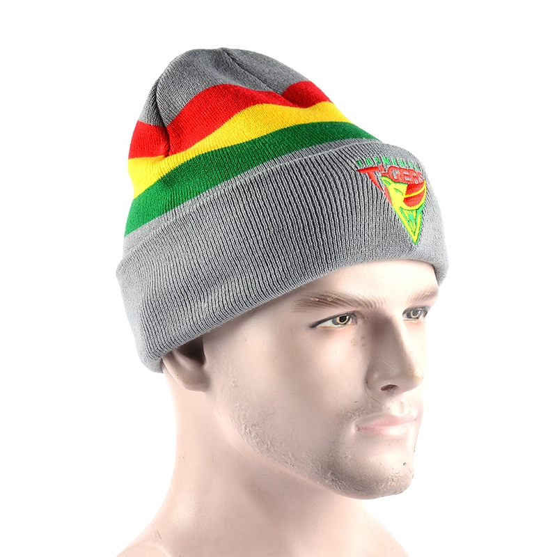 Logo bordado 100% gorro de punto de acrílico