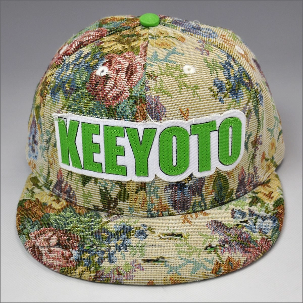 Moda floral personalizado chapéu snapback
