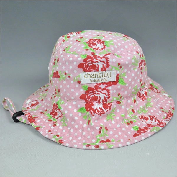 Floral bucket hat for baby girl