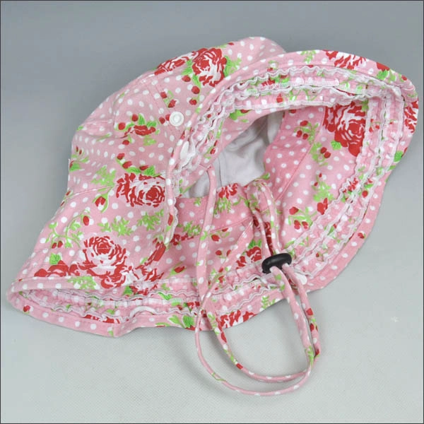Floral bucket hat for baby girl