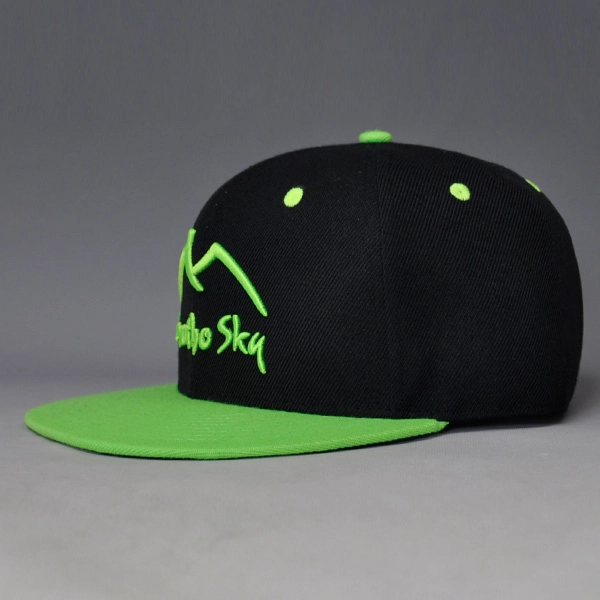 Fluorescent 3D embroidery snapbacks