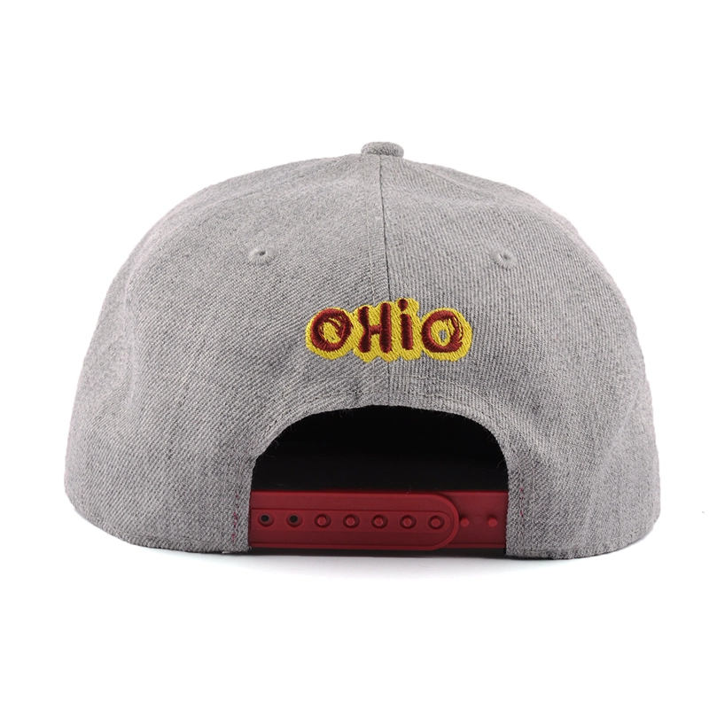High Quality Melton Wool Snapback Cap with 3D Embroidery