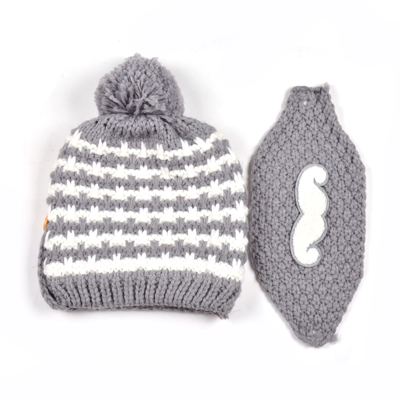 Jacquard Knit Pom Mützen