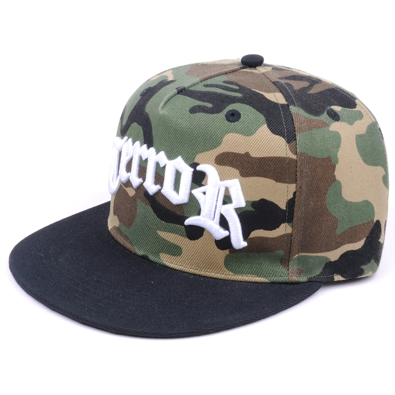 porcelana Sombreros de Snapback para hombres Visera pintada de camuflaje fabricante