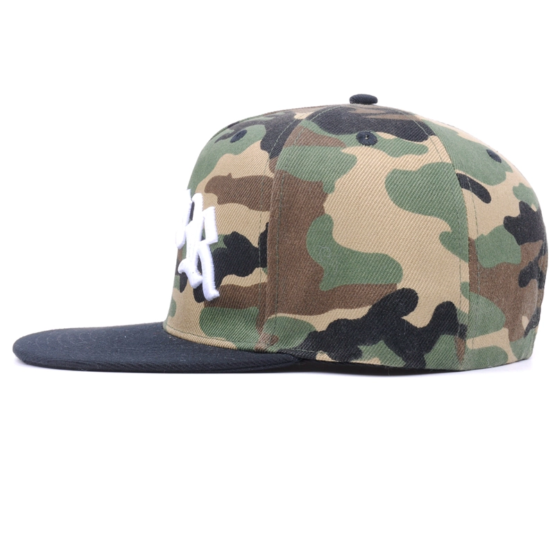 Sombreros de Snapback para hombres Visera pintada de camuflaje