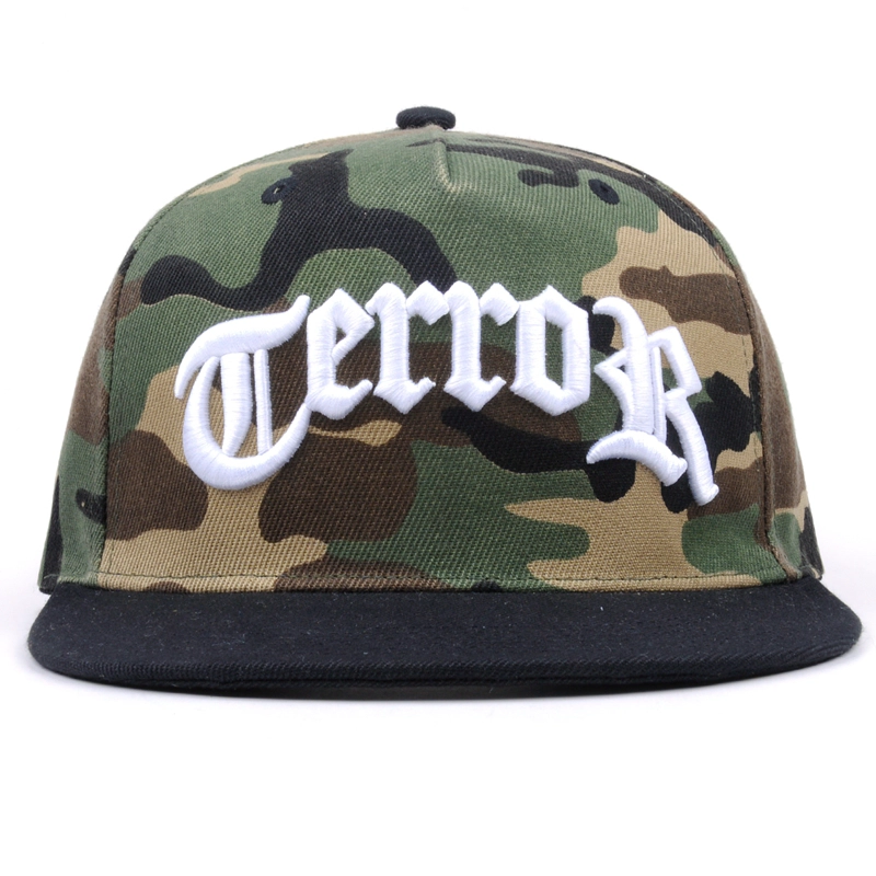 Sombreros de Snapback para hombres Visera pintada de camuflaje
