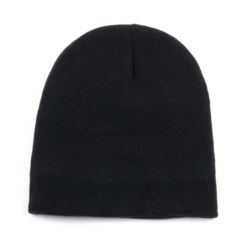Promocional Cómodo Negro Slouchy Beanie Custom