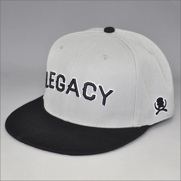 Diseño de encargo del sombrero del Snapback del casquillo plano