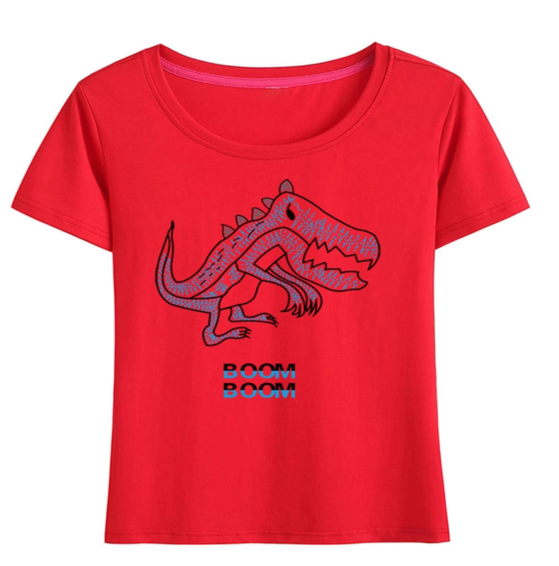 Summer’s crewneck cartoon dinosaur graphic cute t shirt.