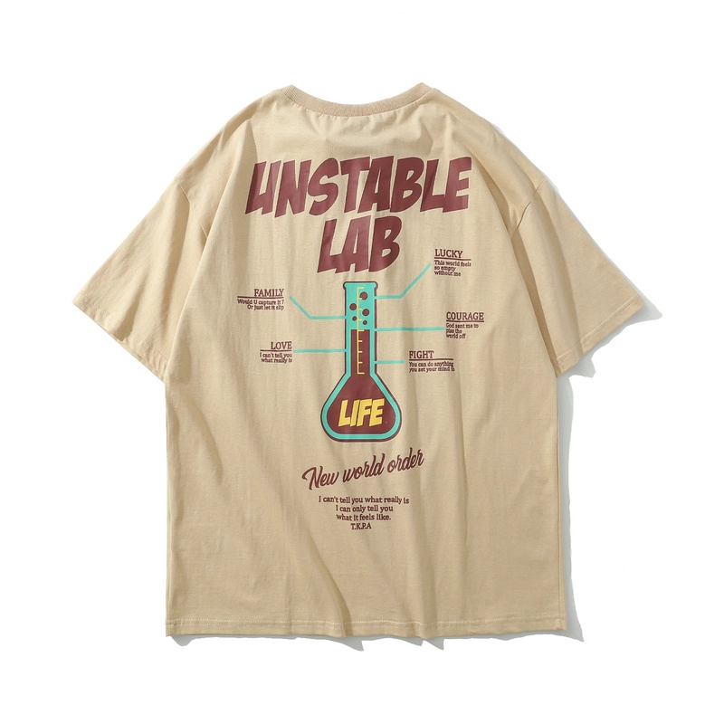 Na moda última manga curta solta t-shirt para homens