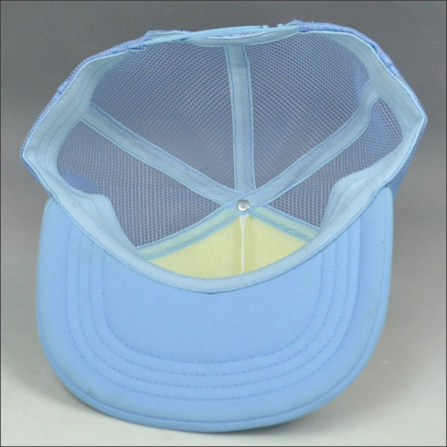 Wholesale blank flat bill mesh snapback hat