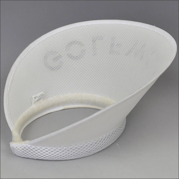 Wide brim PVC sun visor with laser logos