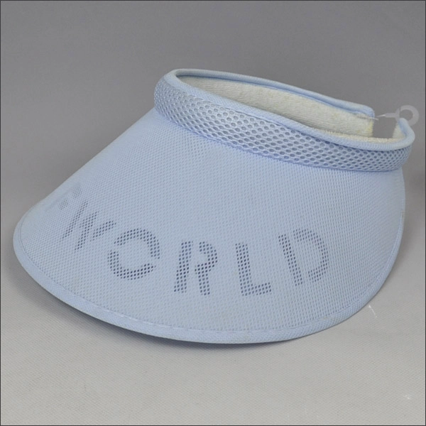 Wide brim PVC sun visor with laser logos