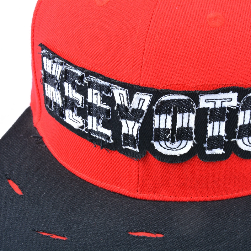 applique logo flat brim snapback hats