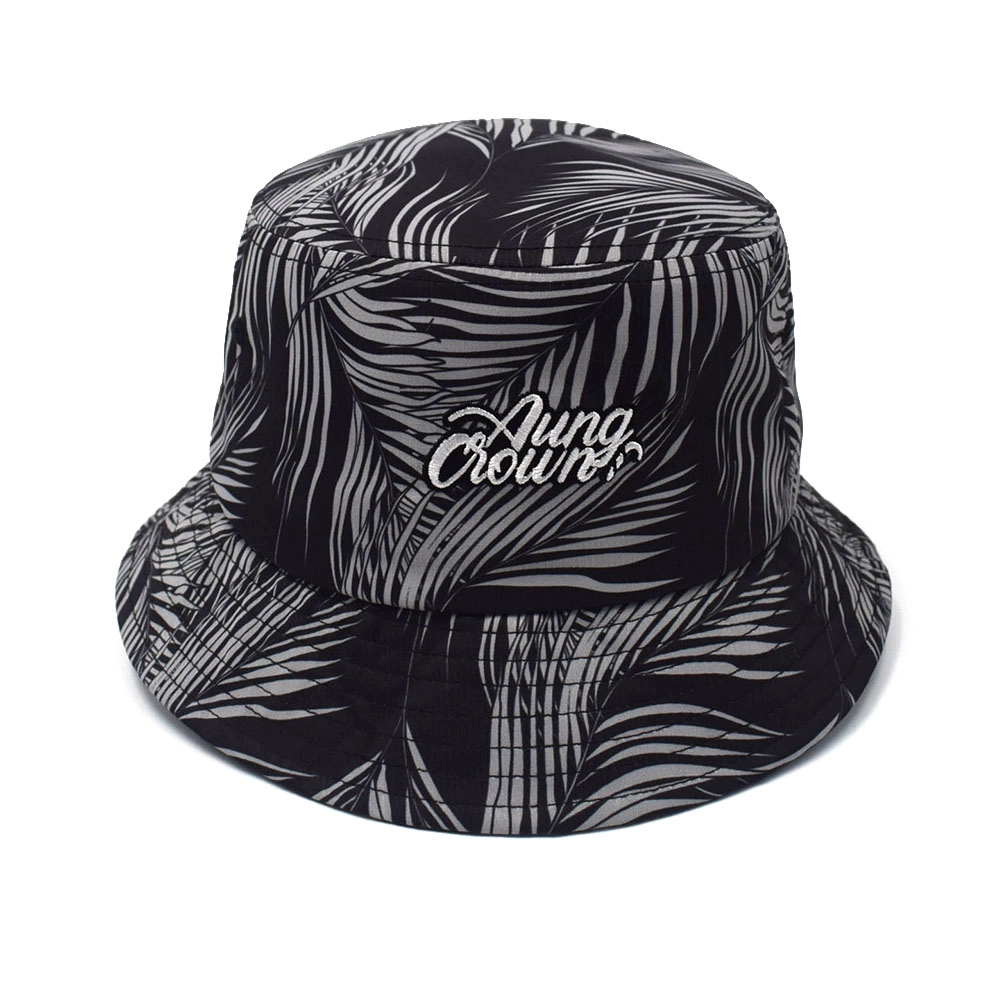aungcrown letters logo printing fabric bucket hats