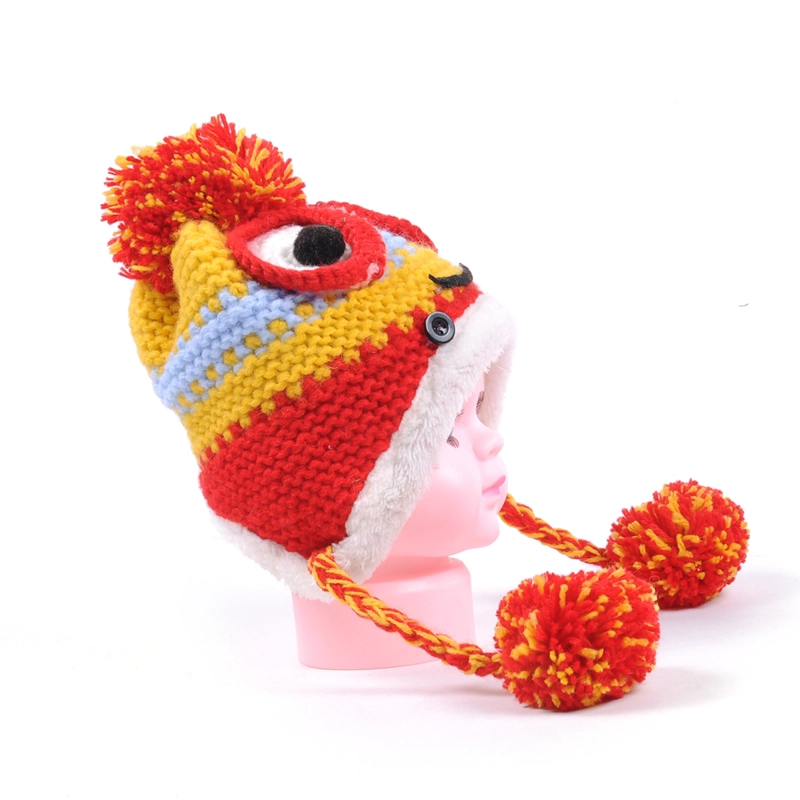 bebé gorro de punto gorro sombreros grandes pom pom para bebés