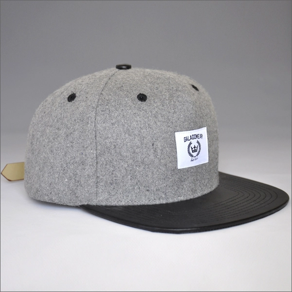 snapback de couro preto em branco chapéus personalizados